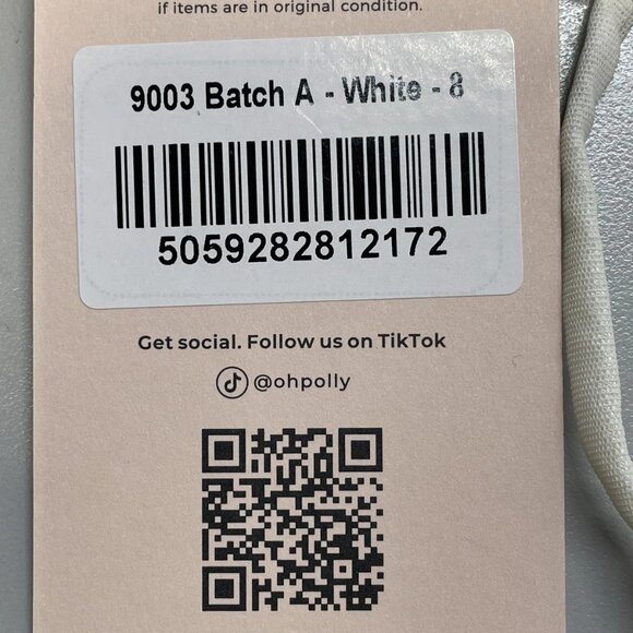 NEW OH POLLY Women's Dress Embellished Bodycon Mini White Size 4 - Picture 8 of 8